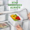image4 PCS Fruit Storage Containers for Fridge with Removable Colander Airtight Food Storage Container Dishwasher Safe Produce Saver Container for Refrigerator Keep Berry Fruit Vegetable Fresh Longer
