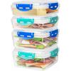 image4 PCS Sandwich Containers  100 Airtight ampamp BPAFree ampamp Microwave ampamp Dishwasher Safe Kitchen Storage Containers with Upgraded Snaps 2 heightened Containers for Lunch Boxes and 2 normal versionwu
