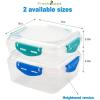 image4 PCS Sandwich Containers  100 Airtight ampamp BPAFree ampamp Microwave ampamp Dishwasher Safe Kitchen Storage Containers with Upgraded Snaps 2 heightened Containers for Lunch Boxes and 2 normal versionwu