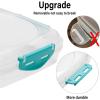 image4 PCS Sandwich Containers  100 Airtight ampamp BPAFree ampamp Microwave ampamp Dishwasher Safe Kitchen Storage Containers with Upgraded Snaps 2 heightened Containers for Lunch Boxes and 2 normal versionwu