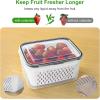 image5 PCS Fruit storage Containers for Fridge with Removable Colander and Chopper Set Leakproof Food Storage Containers with lids Dishwasher ampamp Microwave Safe Produce Containers to Keep Fruits Fresh FC5k