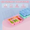 imageFreshmage Bento Box Lunch Box 3 Pack 7Compartment Meal Prep Containers with Lids Reusable Stackable Snack Containers for Adults BPAFree Microwave ampamp Dishwasher Safe 3 Colors
