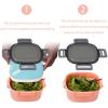 imageFreshmage Salad Container for Lunch with Ice Pack Leakproof BPAFree 52oz Lunch Container with 4 Compartments Salad for Men Women PinkIce PackPinkice pack