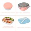 imageFreshmage Salad Container for Lunch with Ice Pack Leakproof BPAFree 52oz Lunch Container with 4 Compartments Salad for Men Women PinkIce PackPinkice pack