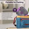imageFreshmage Salad Container for Lunch with Ice Pack Leakproof BPAFree 52oz Lunch Container with 4 Compartments Salad for Men Women PinkIce PackPurple