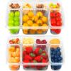 imageFreshmage Snackle Box Container  2 Pack 7 Compartment Divided Serving Tray with Lid Portable Clear Snack Box Containers for Candy Fruits Nuts and Snacks  Perfect for Travel Parties Picnics