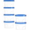 imageReusable Freezer Storage Container Sets with Airtight Twist Top Lid 12 Pack16 oz Round BPAFree Plastic Containers with Lids for Kitchen Meal Prep Microwave Dishwasher and Freezer SafeBlue