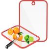 imageCutting Board Freshmage Glass Cutting Boards for Kitchen 2Pcs Chopping Board Set with NonSlip Edges ampamp Hanging Hole Dishwasher Safe Clear Cutting Board for Countertop Meal Prep ampamp Serving