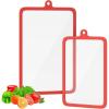 imageFreshmage 2Pcs Tempered Glass Cutting Boards for Kitchen Glass Cutting Board Set 10quotx6quot ampamp 12quotx8quot with NonSlip Silicone Edges and Hanging Hole Clear Cutting Board for Countertop ampamp Everyday Prep15x10  12x8