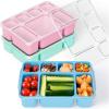 imageFreshmage Bento Box Lunch Box 3 Pack 7Compartment Meal Prep Containers with Lids Reusable Stackable Snack Containers for Adults BPAFree Microwave ampamp Dishwasher Safe 3 Colors