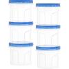 imageReusable Freezer Storage Container Sets with Airtight Twist Top Lid 12 Pack16 oz Round BPAFree Plastic Containers with Lids for Kitchen Meal Prep Microwave Dishwasher and Freezer SafeBlue