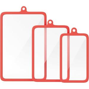 imageFreshmage 2Pcs Tempered Glass Cutting Boards for Kitchen Glass Cutting Board Set 10quotx6quot ampamp 12quotx8quot with NonSlip Silicone Edges and Hanging Hole Clear Cutting Board for Countertop ampamp Everyday Prep10x6  12x8  15x10