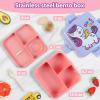imageFreshmage Plastic DoubleLayer Bento Box and Salad Lunch Container with 3 Compartments