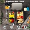 imageStackable Stainless Steel Bento Box for Adults with Snack Container Metal LeakProof Food Containers with Detachable Divider Double Layer Bento Lunch Box for Work Travel BPAFree Dishwasher Safe