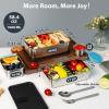 imageStackable Stainless Steel Bento Box for Adults with Snack Container Metal LeakProof Food Containers with Detachable Divider Double Layer Bento Lunch Box for Work Travel BPAFree Dishwasher Safe