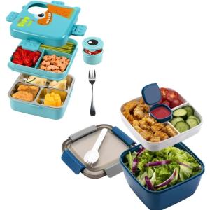 imageFreshmage Stainless Steel DoubleLayer Bento Box and Salad Lunch Container