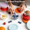 imageFreshmage Small Glass Bowls with Lids 8 Pack625 Oz Meal Prep Bowls Set Stackable Small Food Storage Containers for Leftovers Snacks Nuts Dips Dessert Dishwasher ampamp Microwave Safe