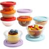 imageFreshmage Small Glass Bowls with Lids 8 Pack625 Oz Meal Prep Bowls Set Stackable Small Food Storage Containers for Leftovers Snacks Nuts Dips Dessert Dishwasher ampamp Microwave Safe