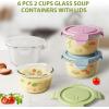 image30oz Glass Meal Prep Containers with Lids Airtight 375 Cup Food Storage Containers Set HeatResistant BPAFree Glass Containers for Soup Leftover Microwave Dishwasher and Freezer Safe 4 PacksMulticolor