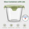 image30oz Glass Meal Prep Containers with Lids Airtight 375 Cup Food Storage Containers Set HeatResistant BPAFree Glass Containers for Soup Leftover Microwave Dishwasher and Freezer Safe 4 PacksMulticolor