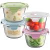 image30oz Glass Meal Prep Containers with Lids Airtight 375 Cup Food Storage Containers Set HeatResistant BPAFree Glass Containers for Soup Leftover Microwave Dishwasher and Freezer Safe 4 PacksMulticolorClear